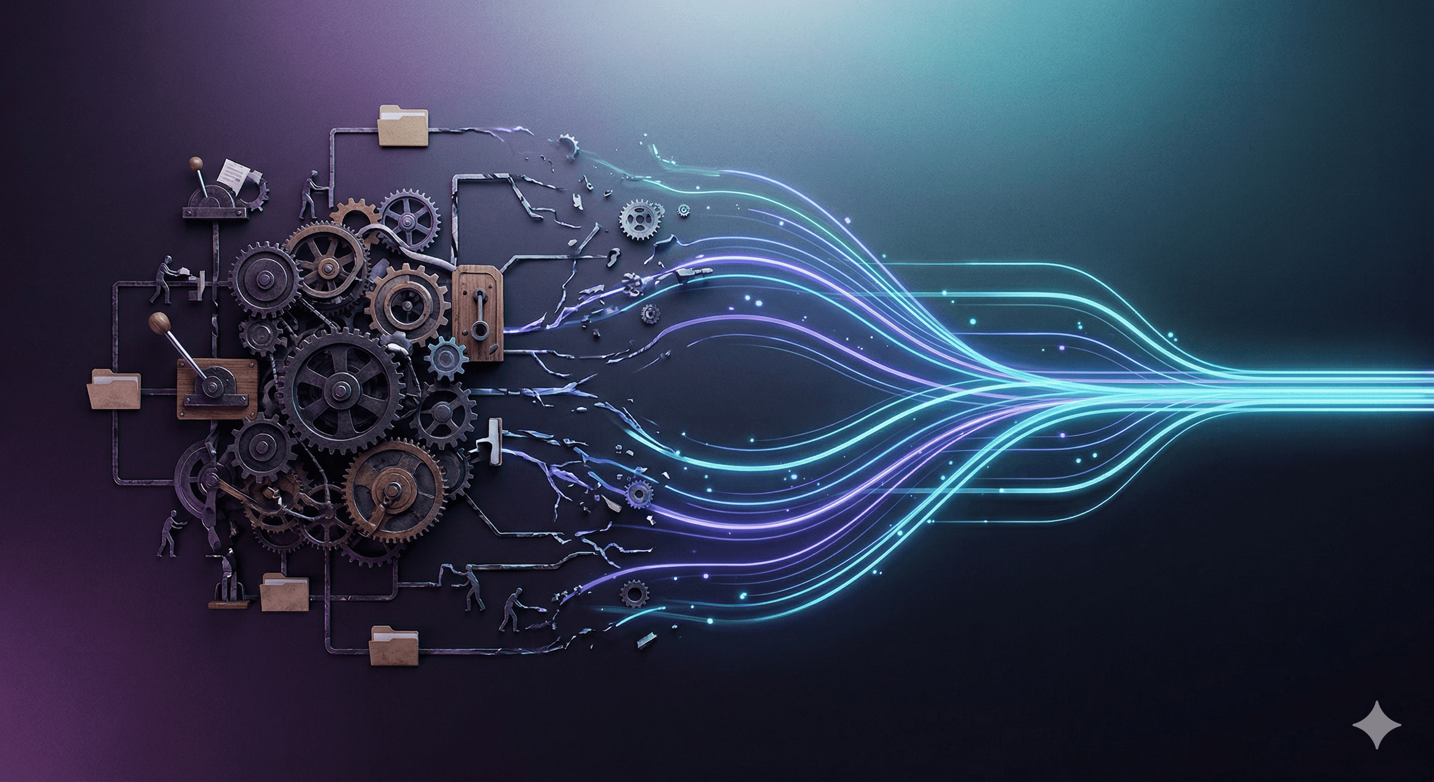 Complex workflow automation diagram