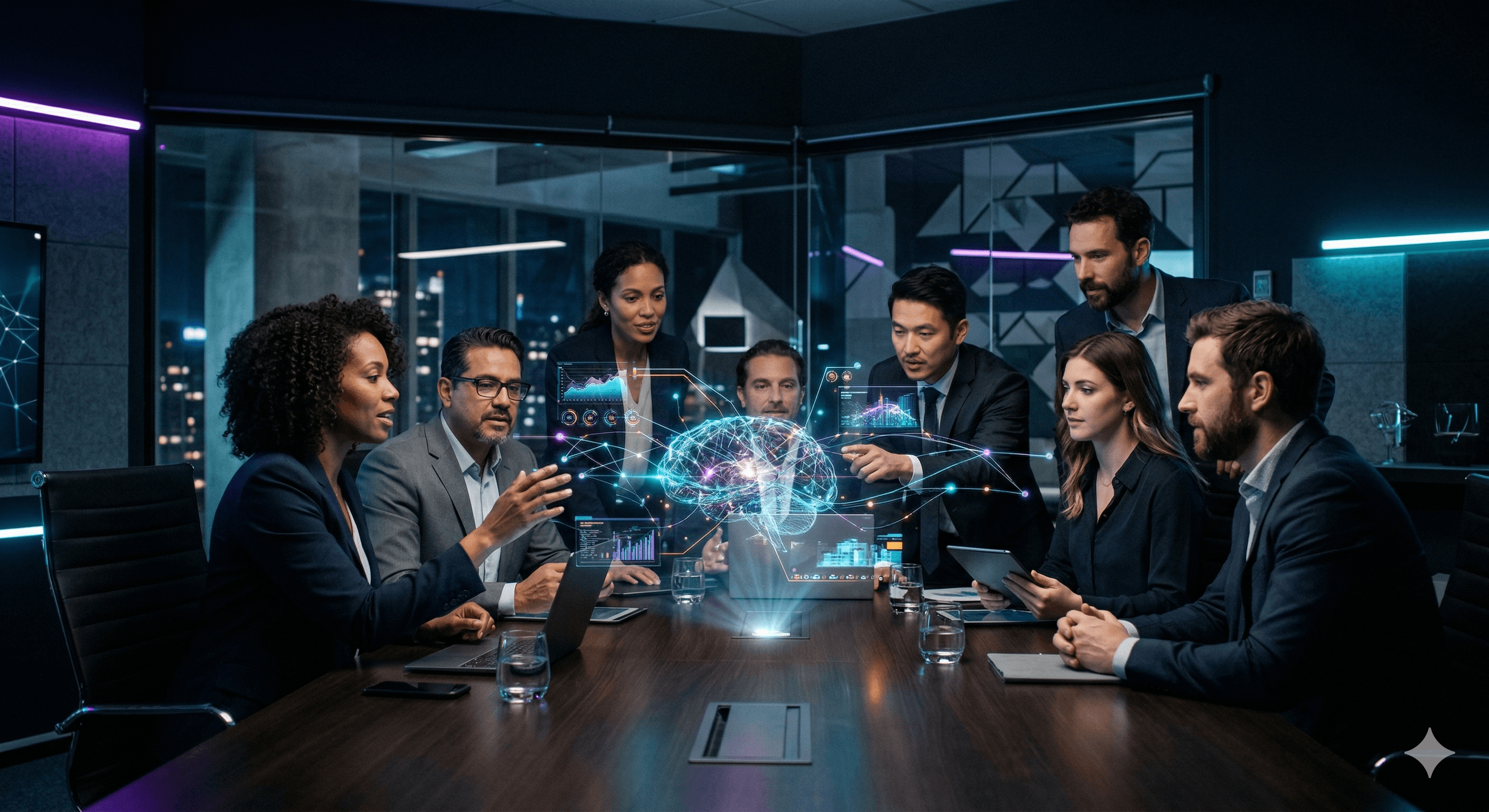 Team learning AI in a workshop